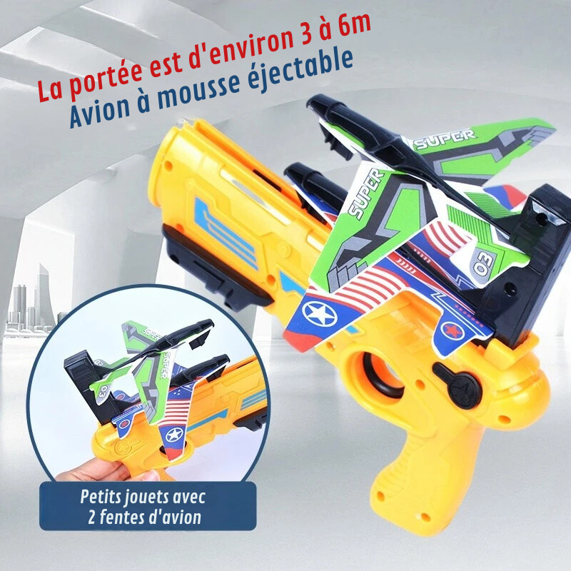 Catapulte d’avion en mousse en forme de pistolet - Jouet pour enfants